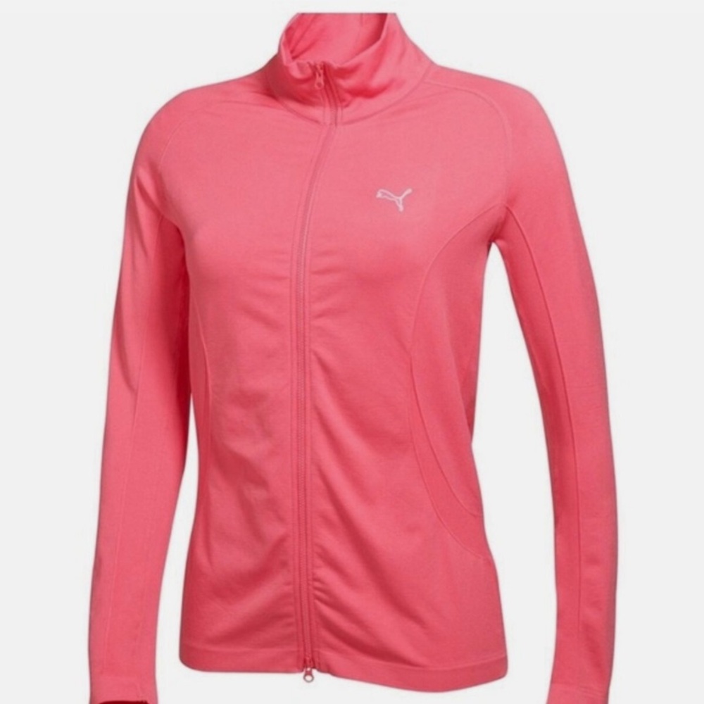 Puma Athletic Zip-Up | Running | Yoga | Gym | Golf | Pink - Coral | Sz Small